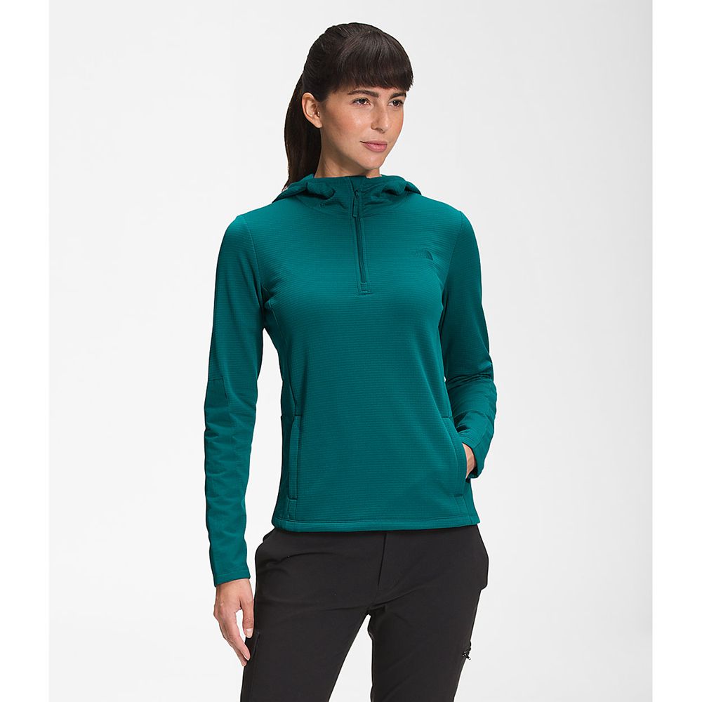 The North Face Hoodie Womens Australia - The North Face Wayroute Pullover Blue (FOB-432658)